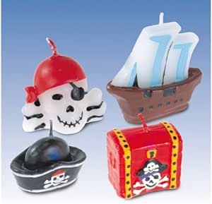 Pirate figurine candles pack of 4
