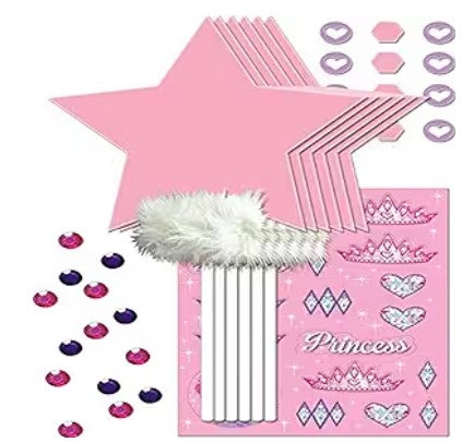 Floral fairy wand decorating kit pink set of 4
