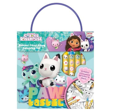 Gabbys Dollhouse Pawtastic Bumper Carry Along Colouring Set