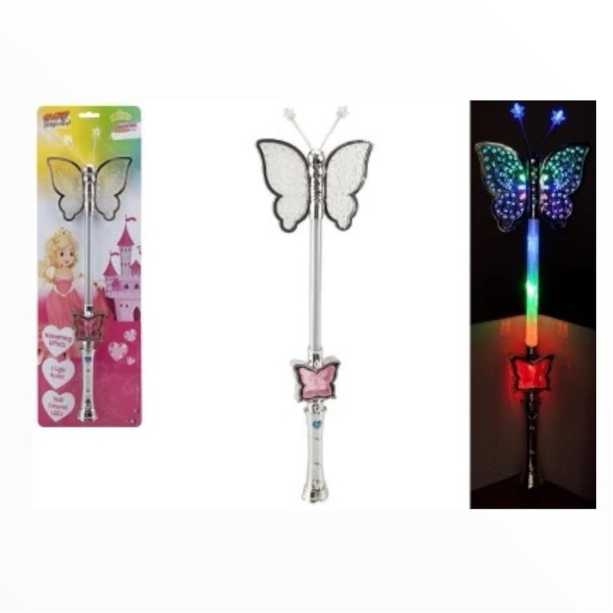 Light Up Multicolour Butterfly Wand