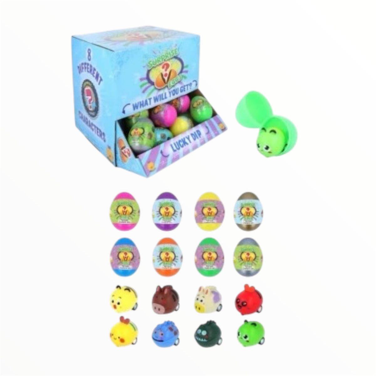 Surprise Lucky Dip Egg with Pull Back Animal