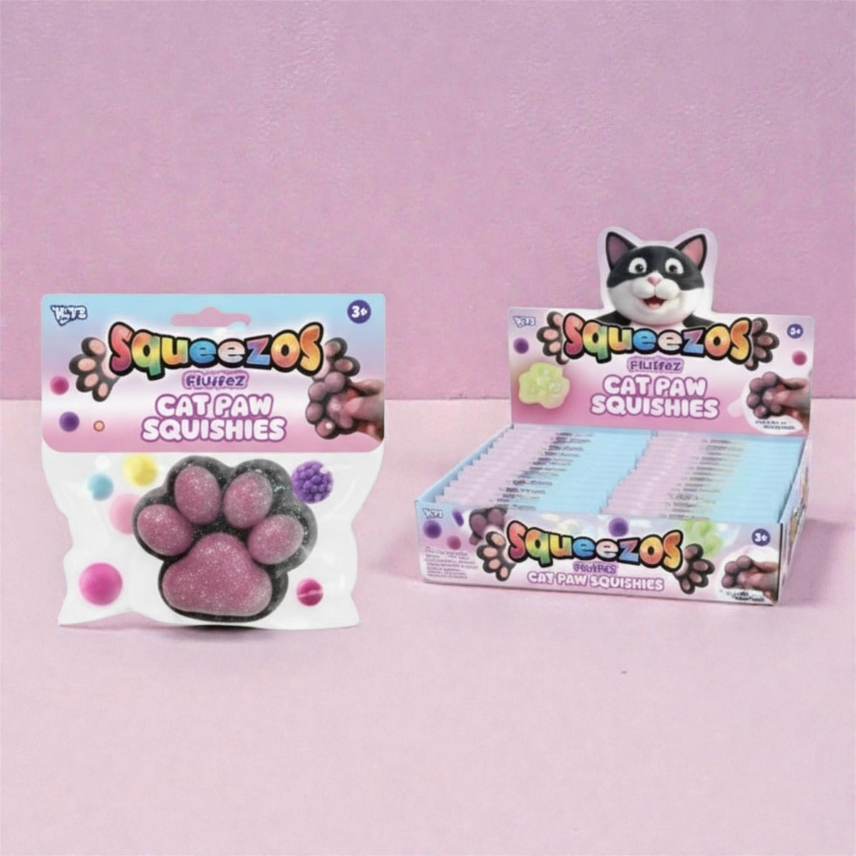 Squeezos Cat Paw Squishies Squish Squeeze Toys
