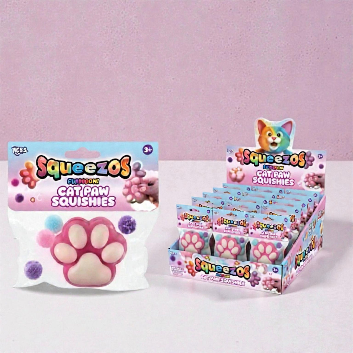 Squeezos Cat Paw Squishies Squish Squeeze Toys