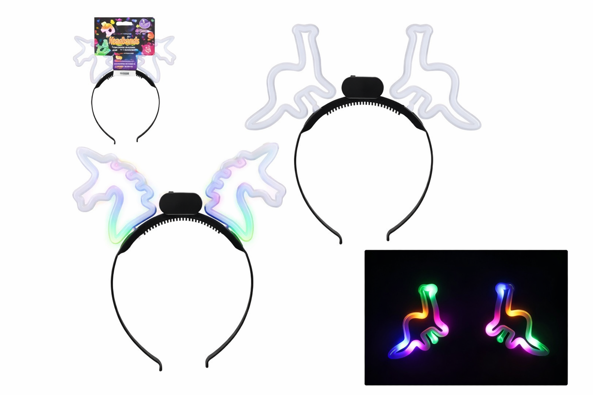 LED Light Up Unicorn/Dinosaur Headband