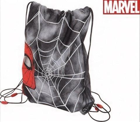 Fully Licensed Spiderman Swim / Gym Drawstring Bag