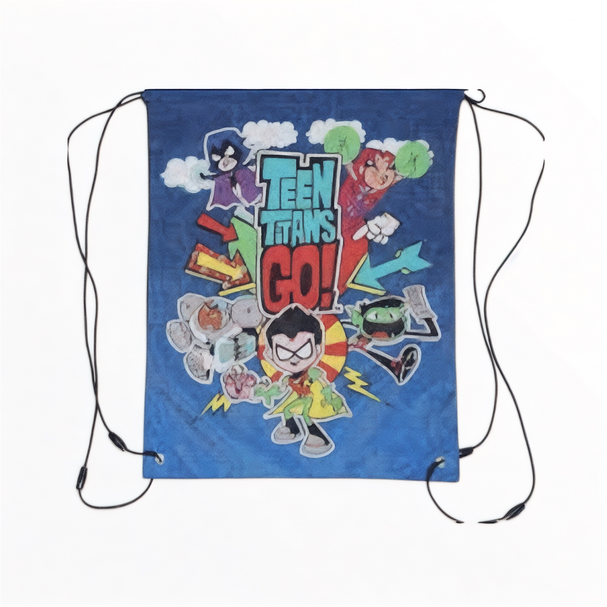 Fully Licensed Teen Titans Go Drawstring Swim/Gym Bag