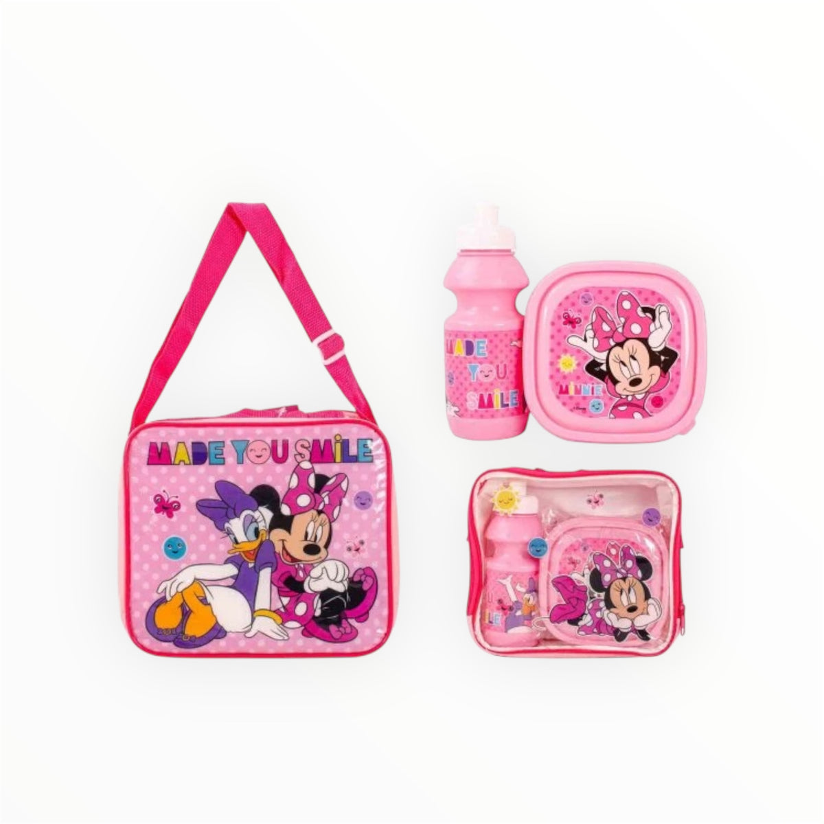 Disney Minnie Mouse Lunch Bag Set – 3-Piece Lunchbox, Bottle & Carry Bag