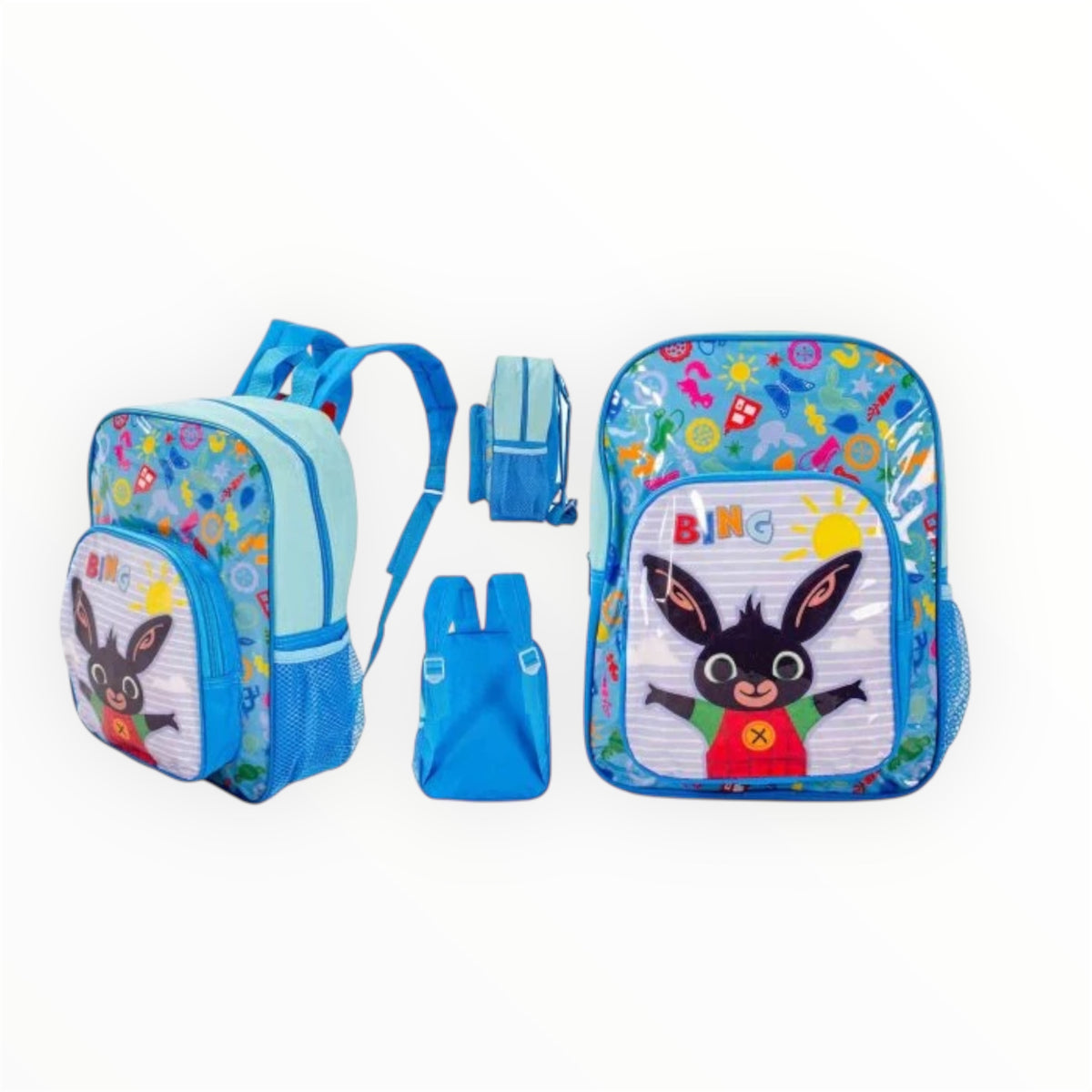 Bing Bunny Kids Backpack – Blue School Bag with Front Pocket