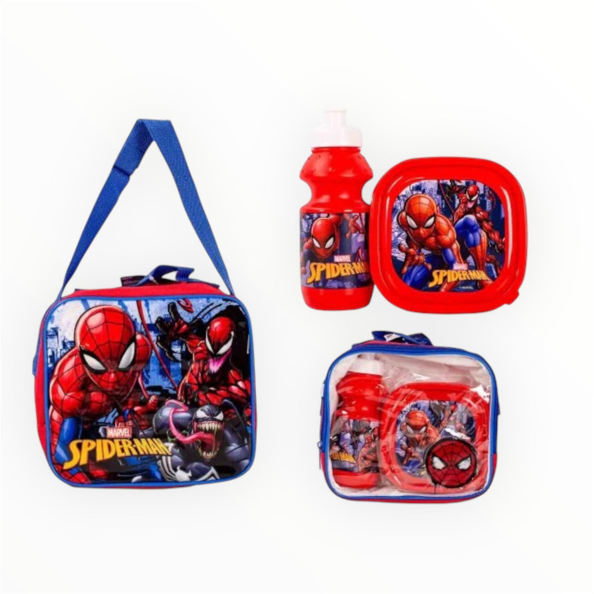 Marvel Spider-Man Lunch Bag Set – 3-Piece Lunchbox, Bottle & Carry Bag