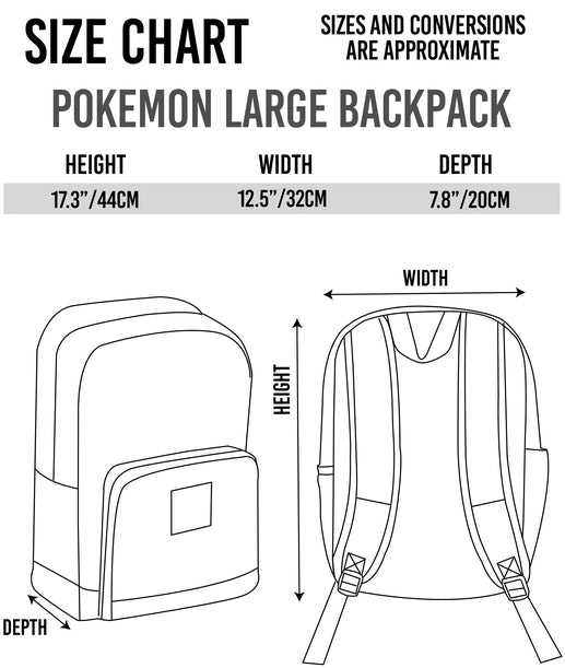 Pokémon Gotta Catch ’Em All backpack with colourful character print and Pokéball zipper pulls