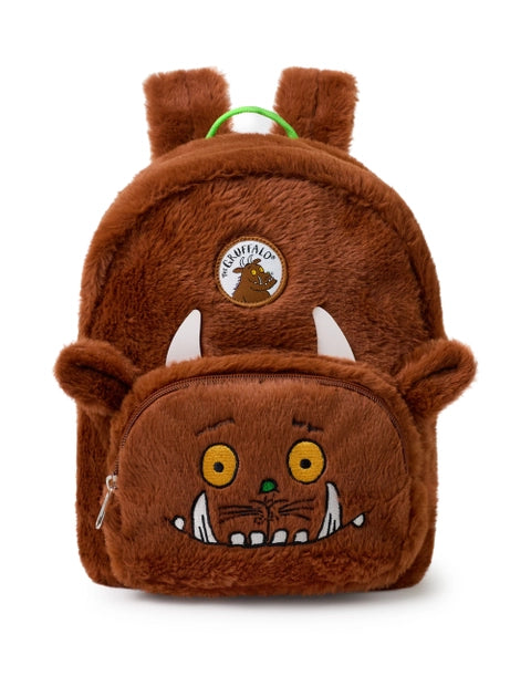 The Gruffalo plush children’s backpack with soft fur design and front zip pocket