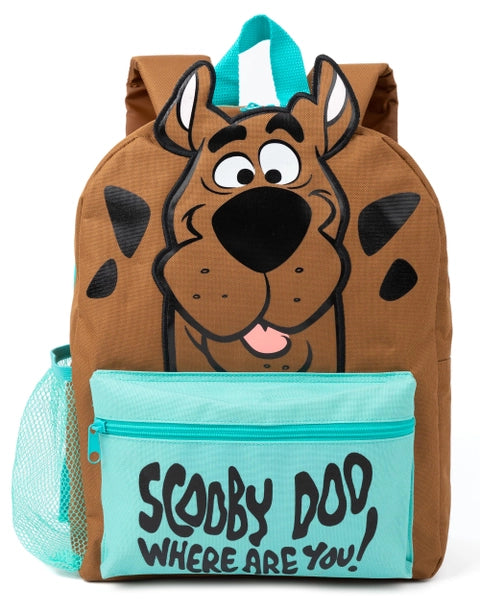 Scooby-Doo pencil case with cartoon Scooby face graphic.