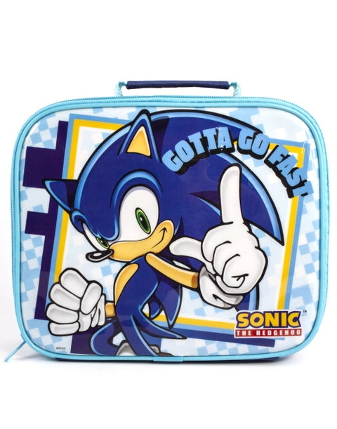 Sonic the Hedgehog lunch bag with water bottle and matching food box
