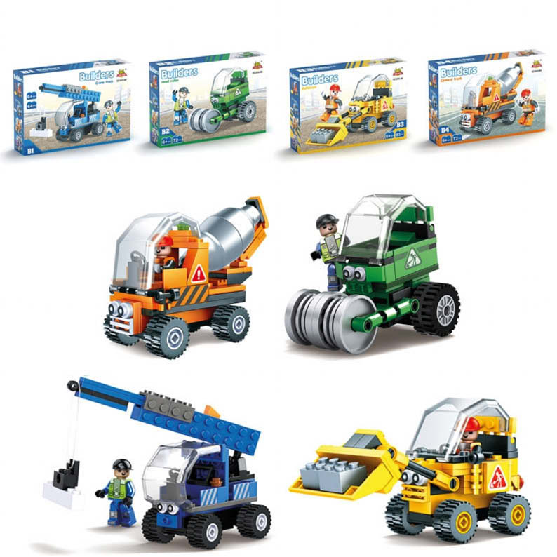 Construction Vehicles Building Brick Kits