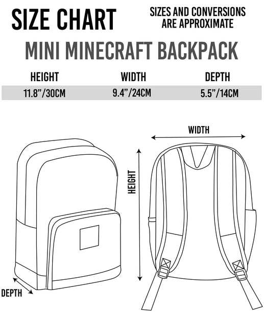 Minecraft Diamond Backpack – Turquoise & Grey School Bag