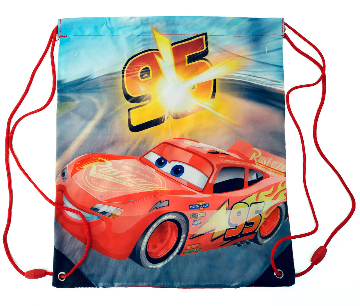 Lightning McQueen bag, Cars drawstring bag, Disney Cars gym bag, kids swim bag, boys PE bag, Cars rucksack, Pixar Lightning McQueen accessories, children’s drawstring backpack, school sports bag, Disney gift for boys