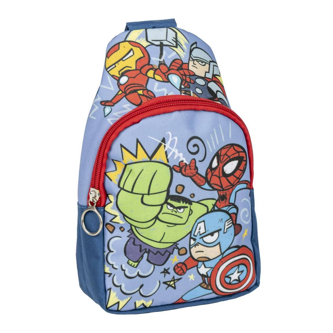 Avengers sling bag, Marvel superhero bag, Spider-Man crossbody bag, Hulk and Iron Man bag, Captain America backpack, Marvel kids accessories, boys shoulder bag, Avengers school bag, children’s travel bag, Marvel gift