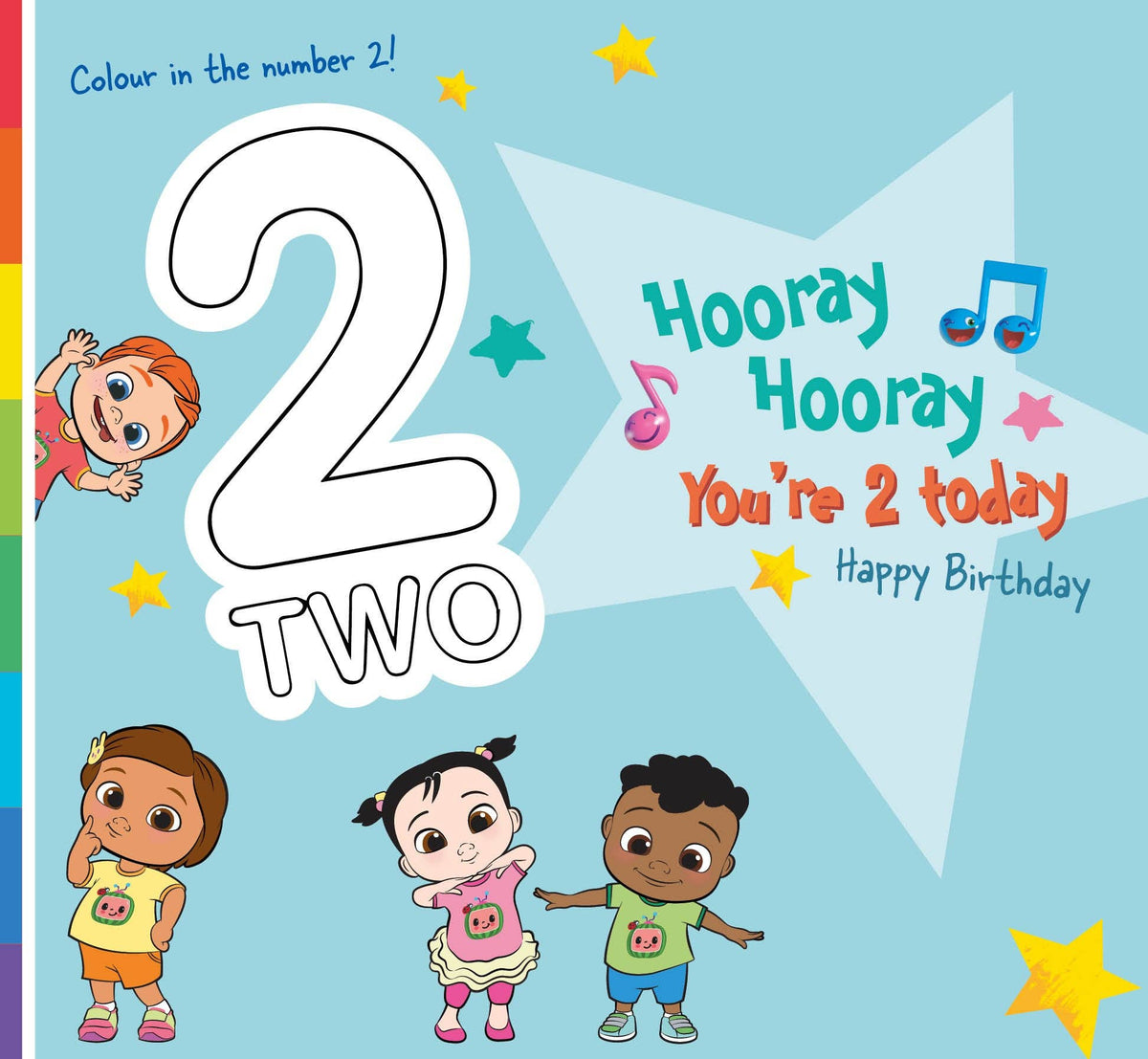 Cocomelon “Let’s Play” 2nd Birthday Card – Official Kids’ Greeting Card