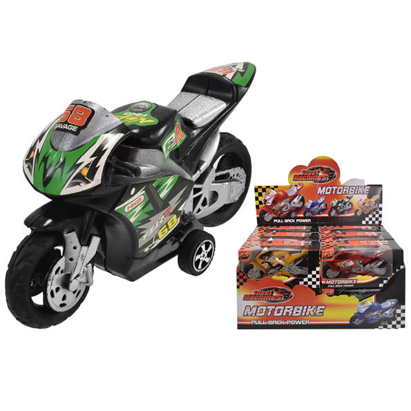 Plastic Pullback Motorbikes