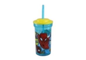 Spiderman Plastic Straw Tumbler