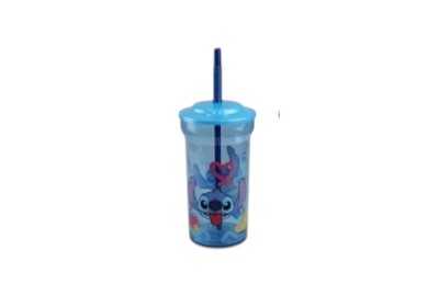 Stitch Plastic Straw Tumbler